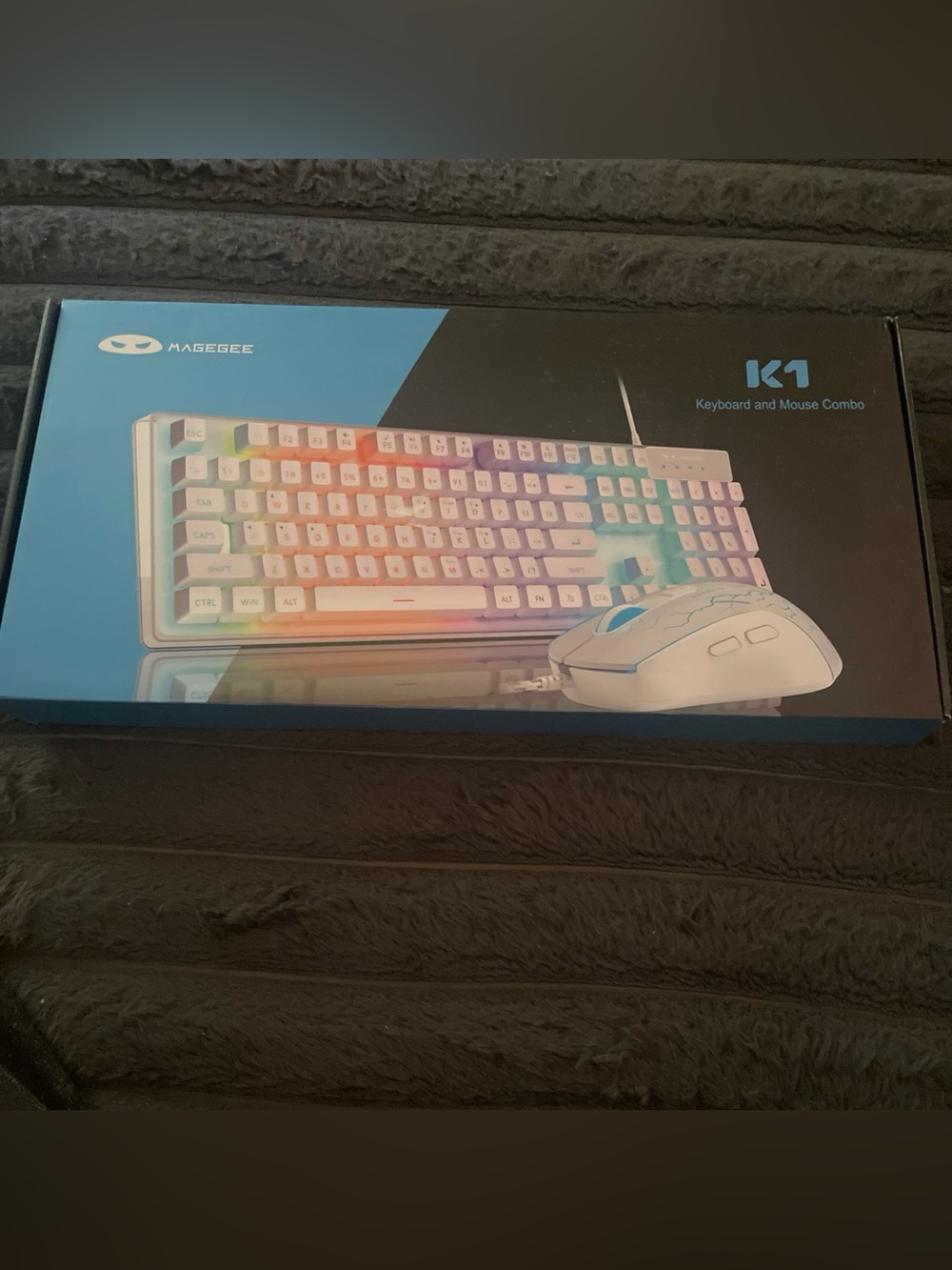 MageGee  Keyboard and Mouse Combo USB Wired Backlit Pink  Gaming RGB lighting